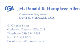 McDonald & Humphery-Allen CGA