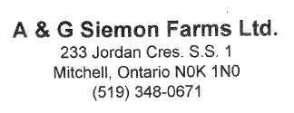 A & G Siemon Farms Ltd