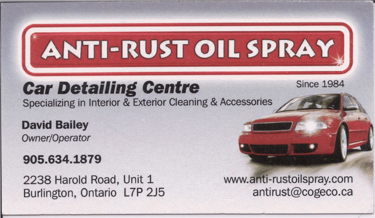 Anti-Rust Oil Spray - Dave Bailey