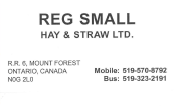 Reg Small Hay & Straw