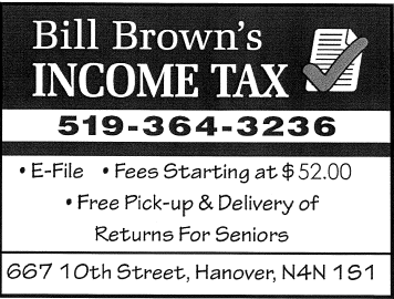Bill Brown's Income Tax