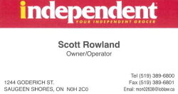 independent Grocer - Scott Rowland
