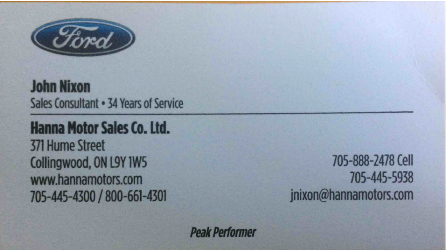 Ford Hanna Motor Sales