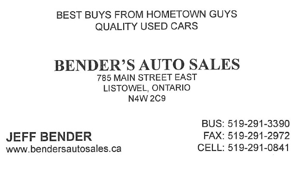 Benders Auto Sale