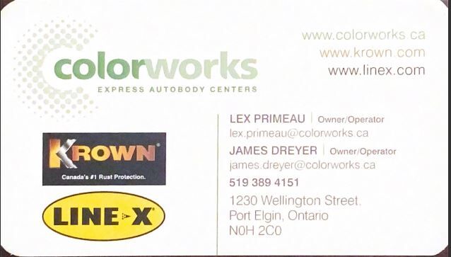 Colorworks Express Autobody Port Elgin